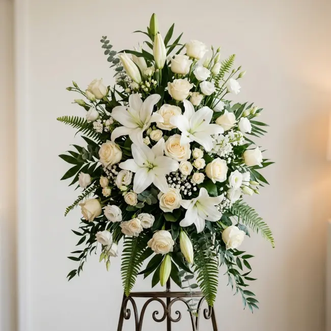 Sympathy and funeral flower arrangement